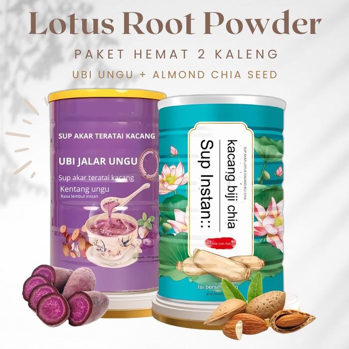 

[Bundling 2pcs] Lotus Root Powder Oufen/Bubuk Akar Teratai/Bubuk Lotus 400g-500g - Lotus Ekstrak Buah, Ekstrak Buah
