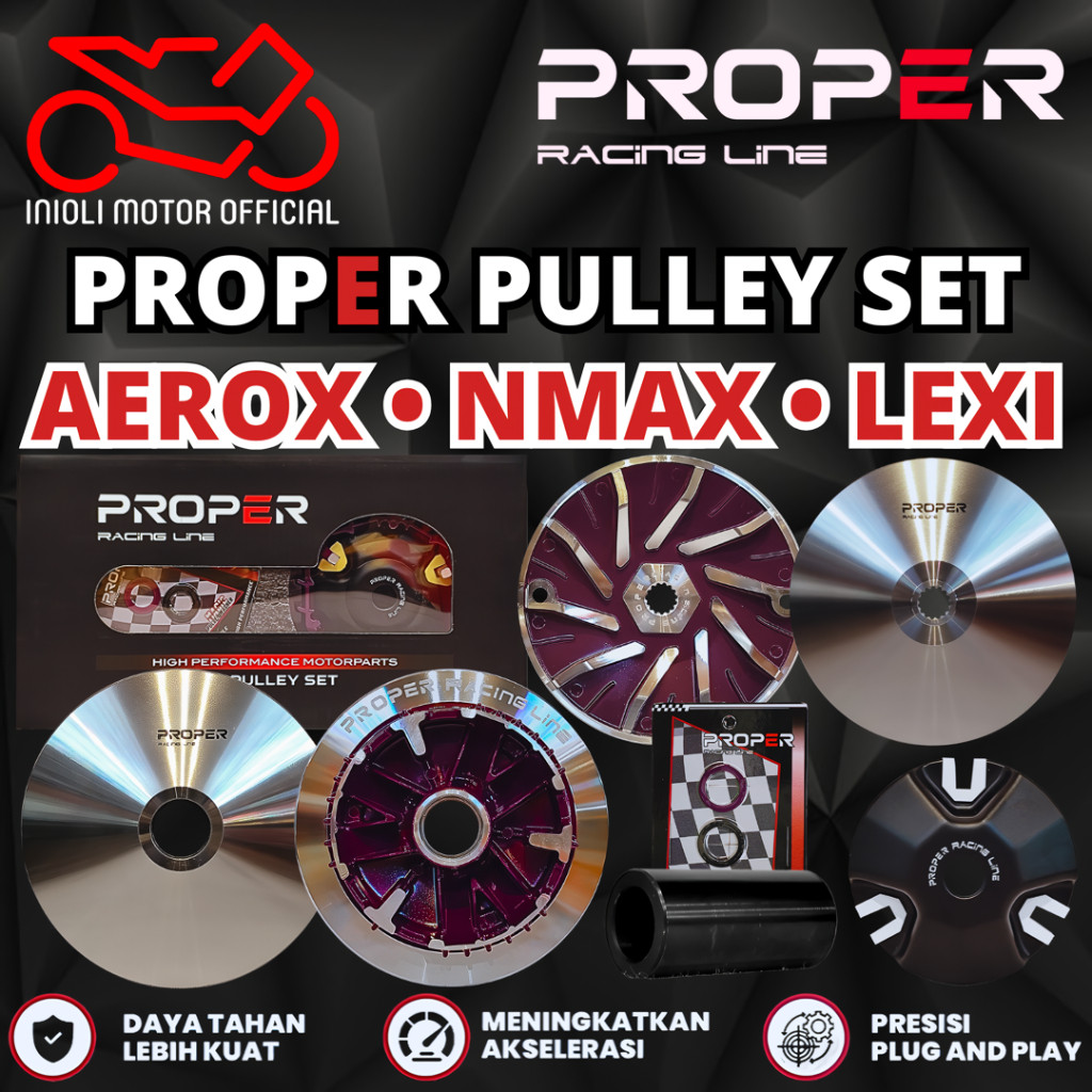 PULLEY SET PULLY RUMAH ROLLER PROPER RACING LINE AEROX 155 NMAX 155 LEXI 125 LX 155 NEW AEROX OLD NM