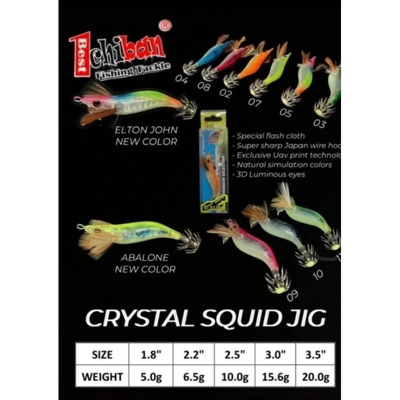 UMPAN UDANG ICHIBAN CRYSTAL SQUID JIG