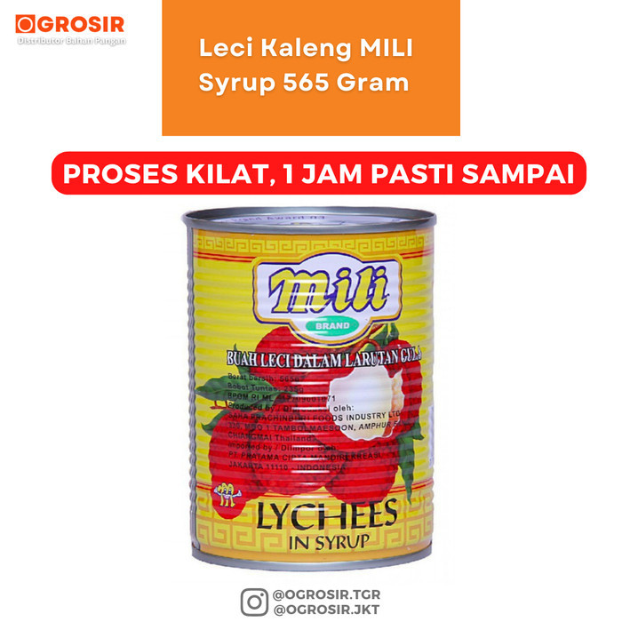 

[Best Seller] Mili Lychee Leci Kaleng Dus isi 12 kaleng 565 gram