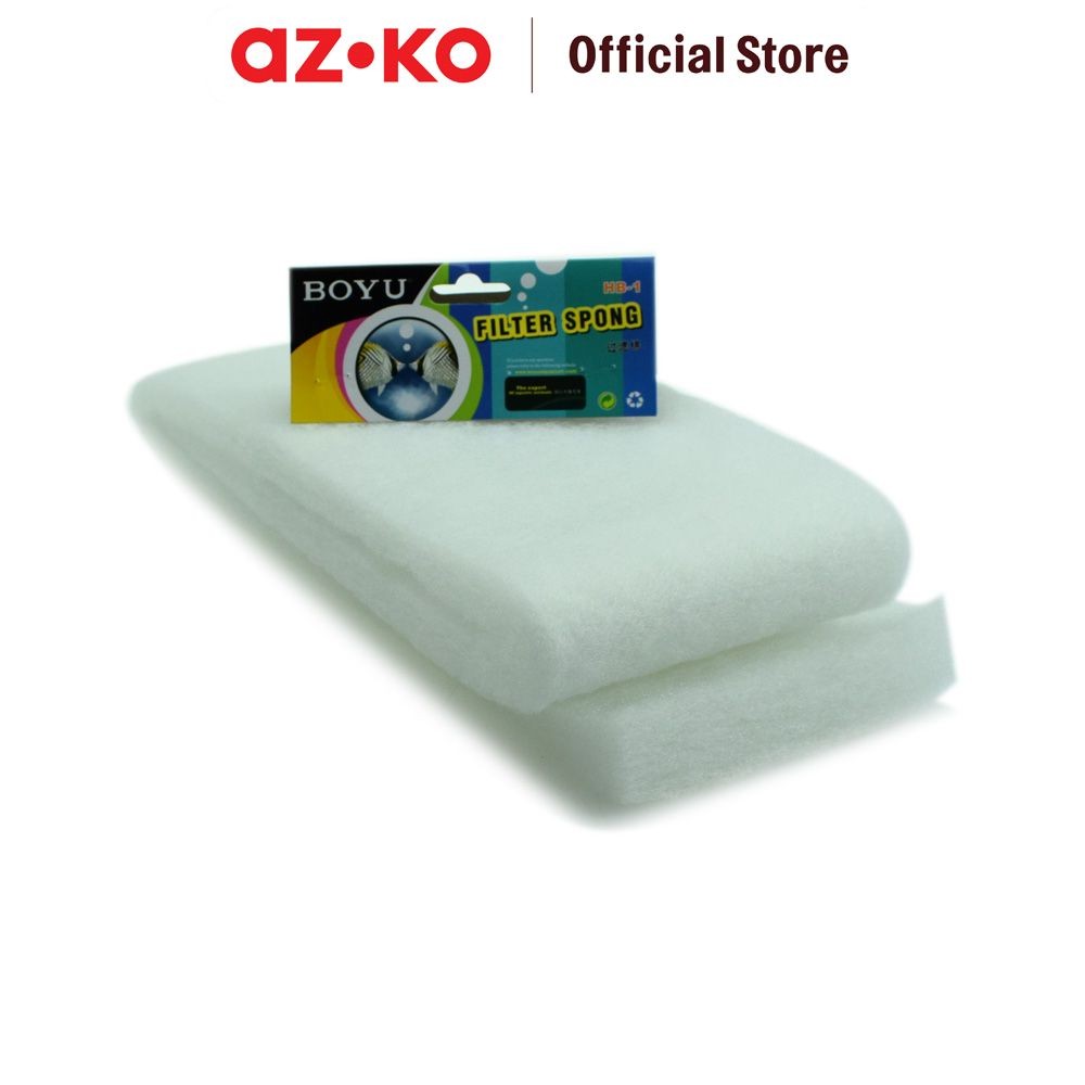 AZKO Boyu Spons Penyaring Filter Akuarium - Putih Fish Tank Filter Penyaring Akuarium Canister Filte