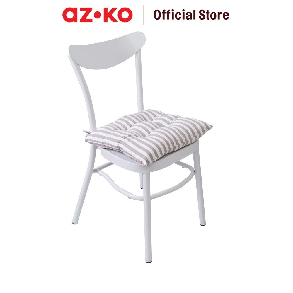 AZKO Arthome 40x40 cm Bantal Alas Duduk Stripe - Cokelat Muda Bantalan Kursi Bantal Dudukan Sit Pill