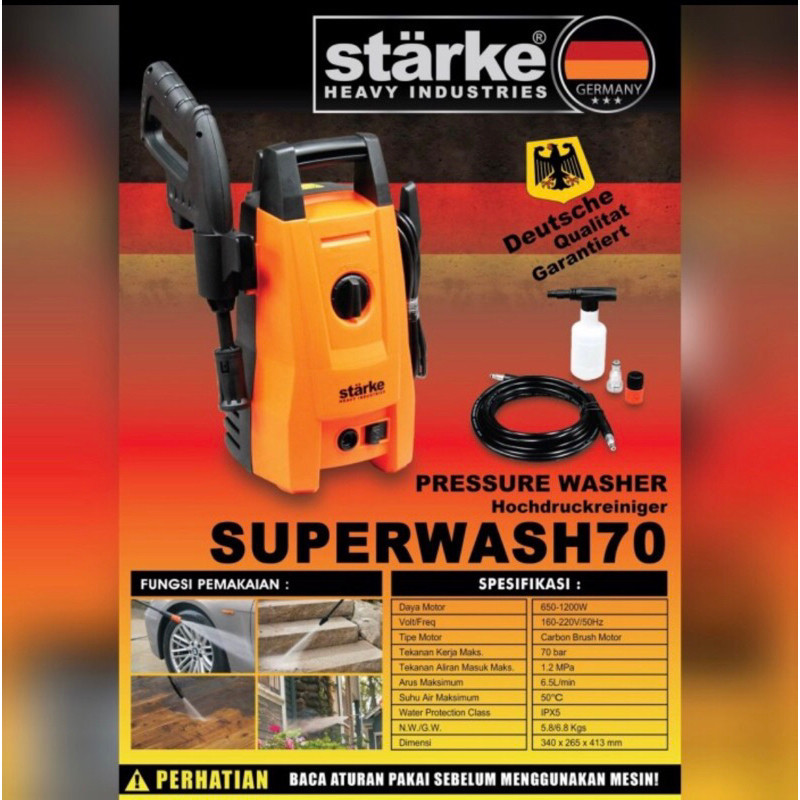 mesin steam cuci listrik starke jet cleaner starke superwash70
