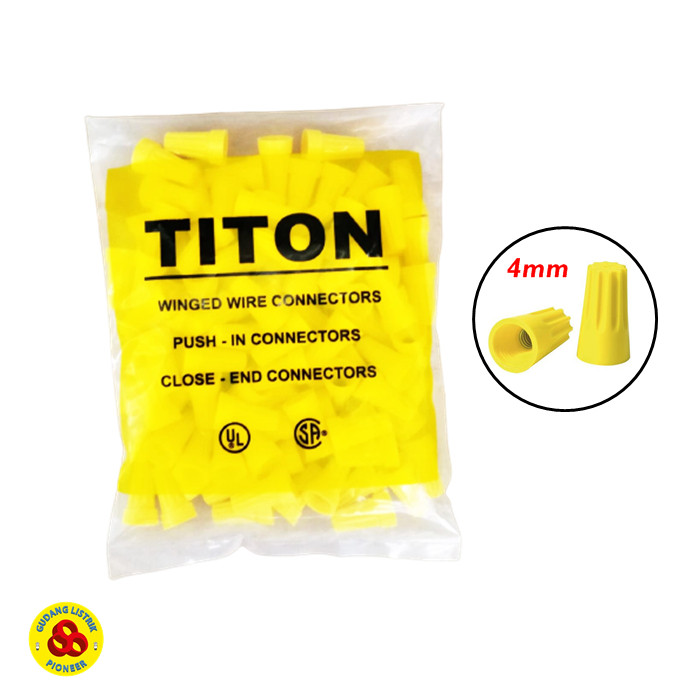 Lasdop Penutup Kabel 2.5mm - 4mm Kuning Yellow Wire Connector