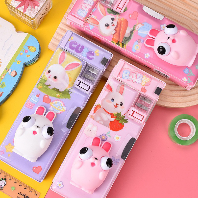 

(GAT) Tempat kotak pensil squishy 3D tiga dimensi / kotak pensil alat tulis lucu mainan anak perempuan laki-laki sekolah
