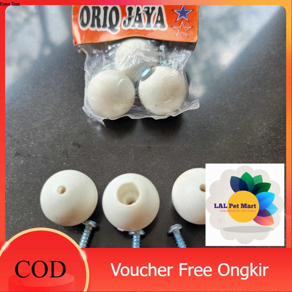 Kaki sangkar fiber model bulat Oriq Jaya set isi 3 pcs mute aksesoris kandang burung murai anis love