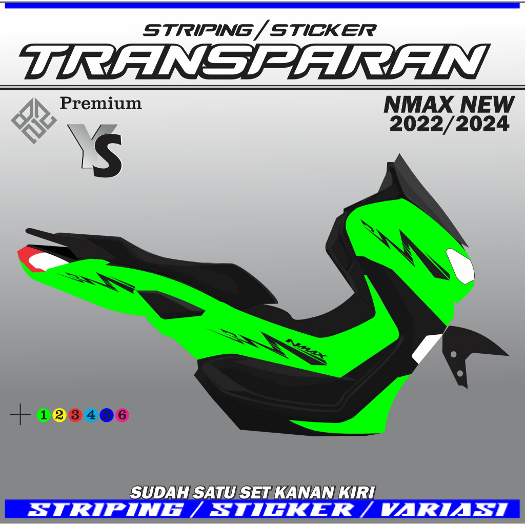 VARIASI NMXV10 TRANSPARAN UV Striping Variasi All Nmax New 2020-2024 ABS- Non ABS Absrak