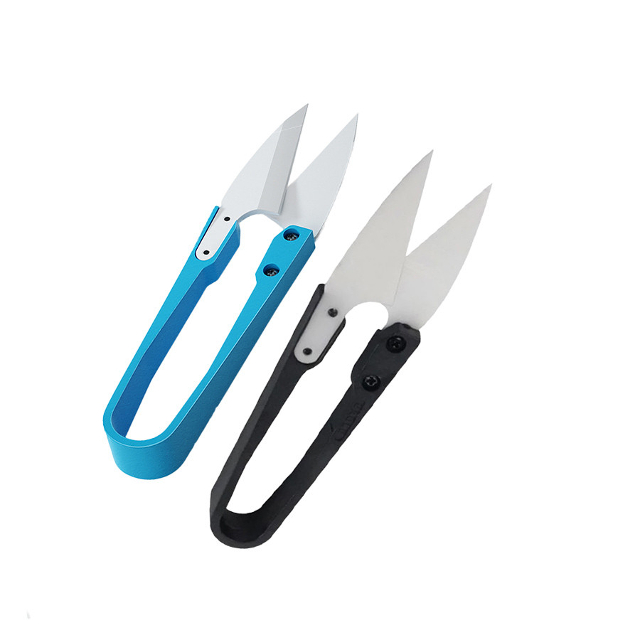 

1Pc Blue Black Insulated Ceramic Scissor U Shape Mini Sharp Blade High Hardness Cutter For Phone Battery Cable Shear Trimmer