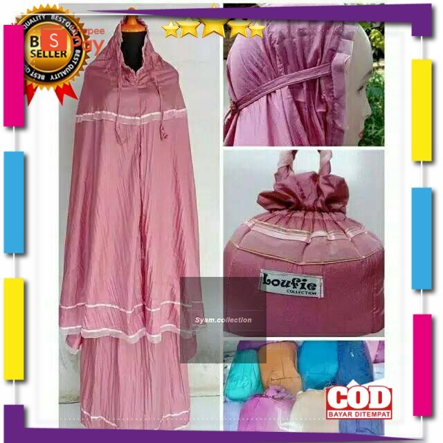 [PREMIUM ORIGINAL] Mukena Parasut Loufie Traveling Dewasa Jumbo ll Mukena Travel Loufie