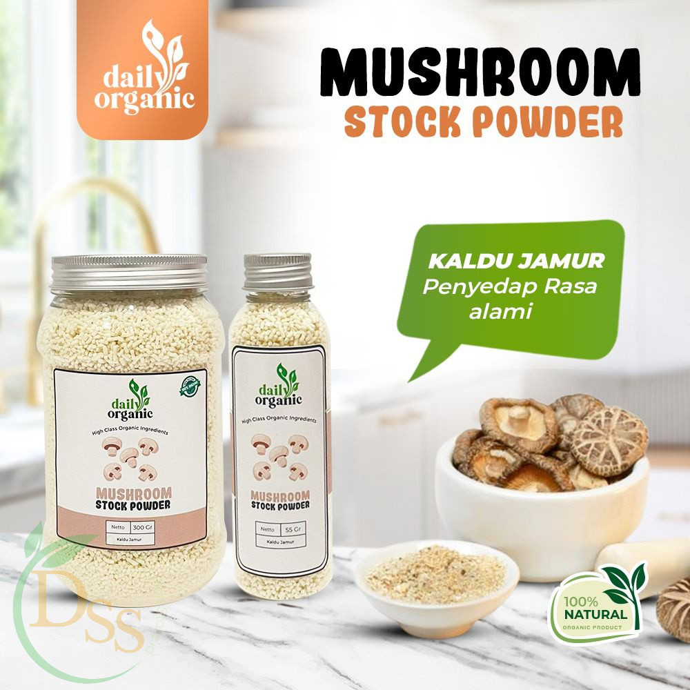 

Kaldu Jamur Bubuk Mushroom Stock Powder Daily Organic original 100%