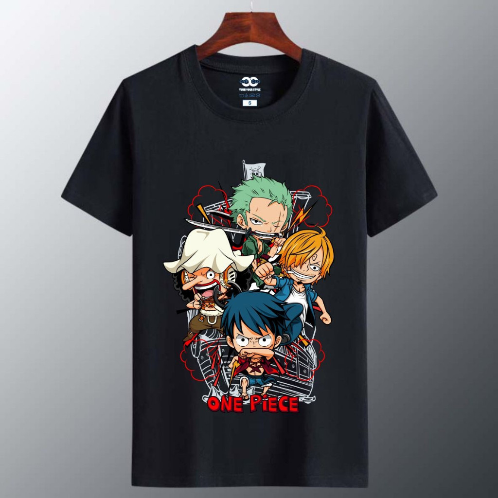 [Promo & Barang Ready] AnimeJanpan Luffy-kaos Distro Unisex Original T-shirt One Piece Luffy Sanji Z