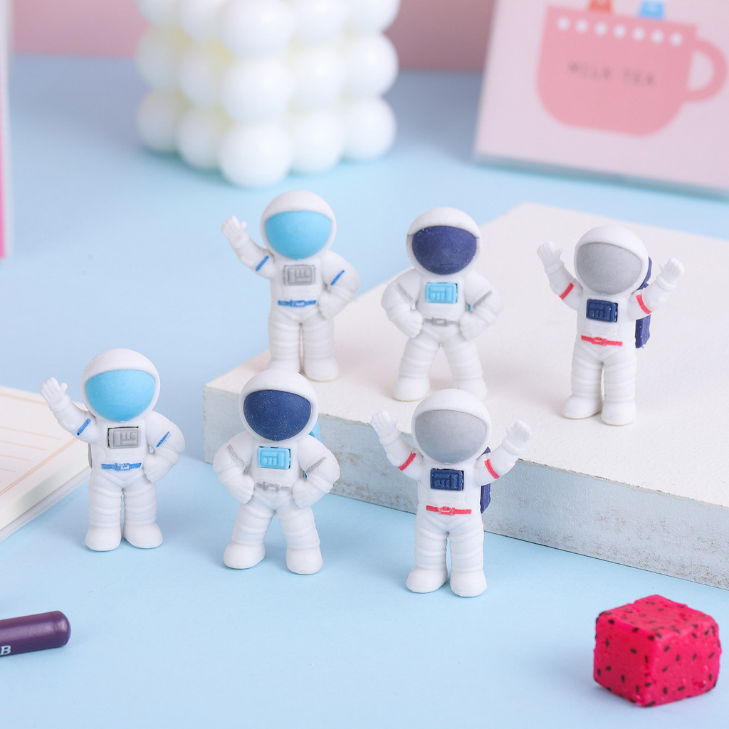 

3pcs Cartoon Cute Space Astronaut Eraser Children's Creative Stationery Eraser Student School Office Supplies