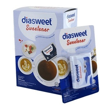 

Diasweet Sweetener Basic - Box isi 24 / Pot isi 100 tablet Pemanis Rendah Kalori