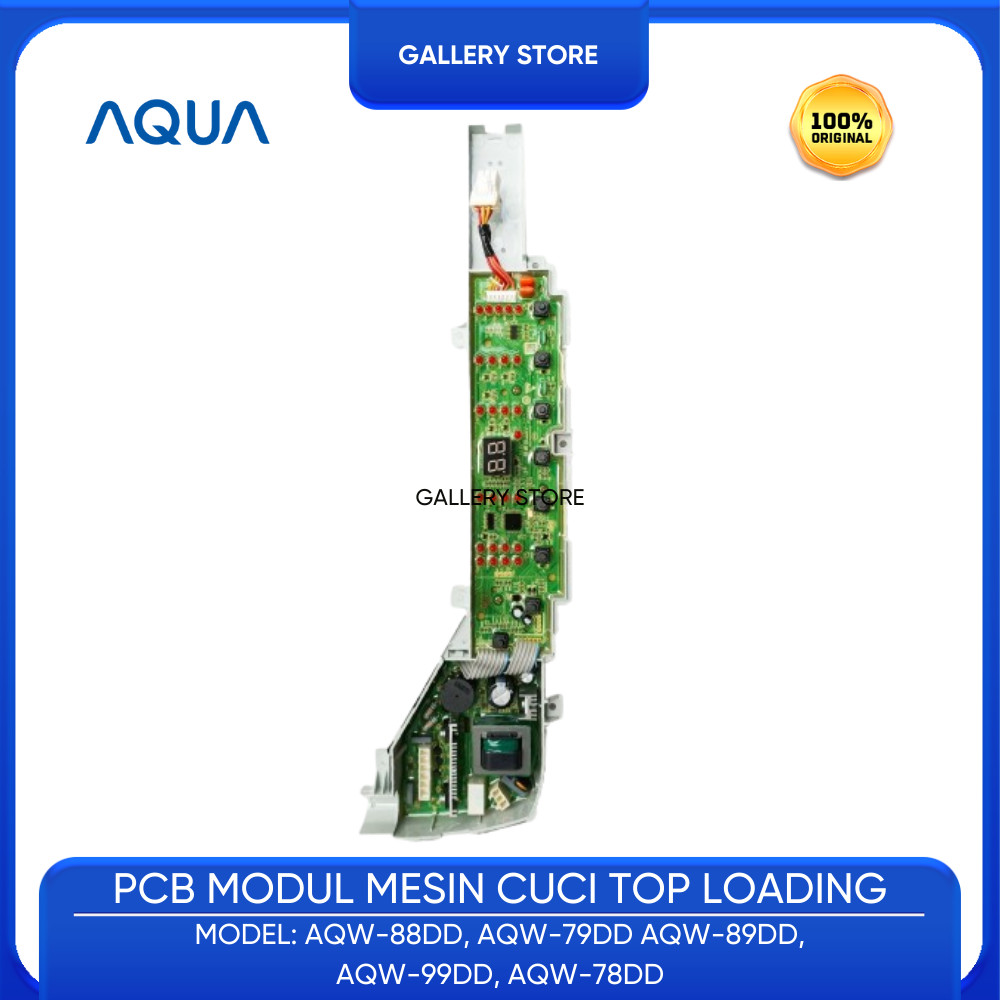 MAIN PCB 7 TOMBOL MESIN CUCI TOP LOAD AQUA JAPAN AQW 98 DD / AQW-98DD AQW-79DD AQW-89DD AQW-99DD