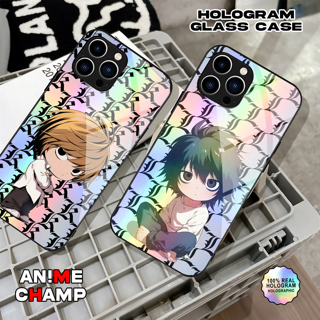 Softcase Hologram Kaca Redmi 9C 13 12 13C NOTE13 G204X Death Note Hardcase Glossy Miror Casing Custo
