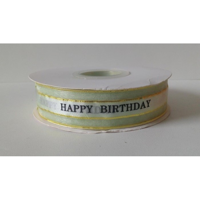 

Pita Ulang Tahun Ribbon Happy Birthday Aksesoris Hampers Souvenir 1.5CM 2.5CM 25YARD 50YARD - PIT32