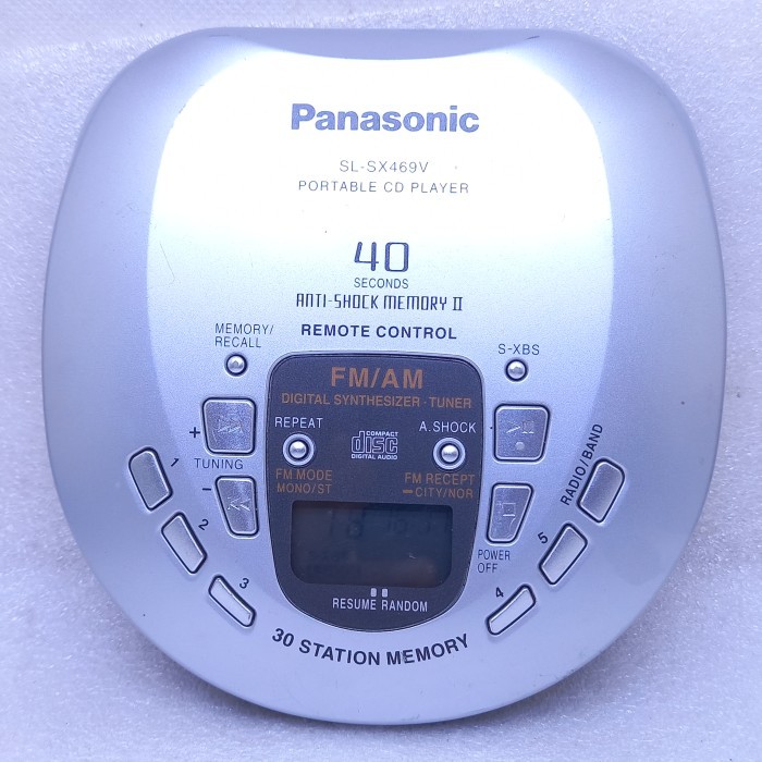 Discman Panasonic SL-SX469V CD audio player mini Radio FM AM lawas