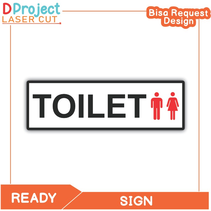 

Acrylic sign plat Toilet