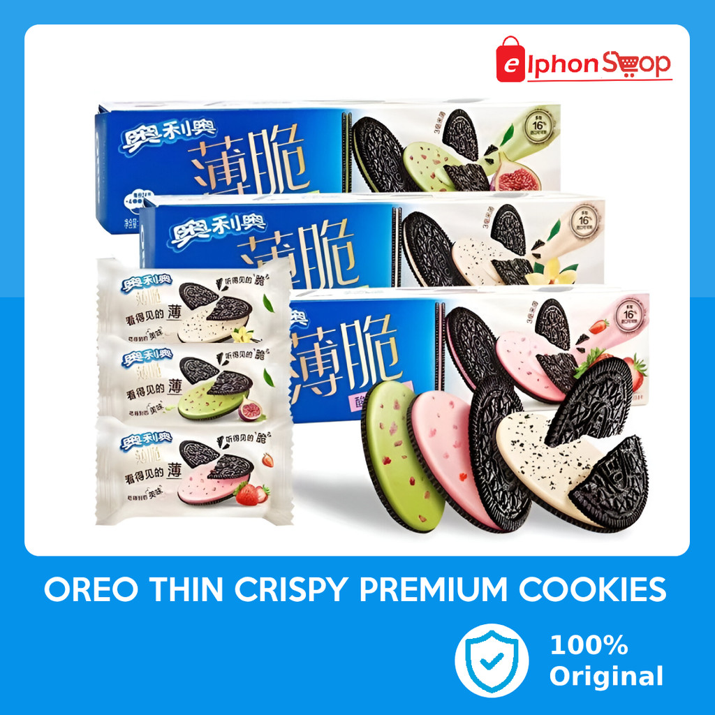 

OREO Thin Crispy Biscuit Import Premium Cookies Wafer Sandwich Camilan Instant