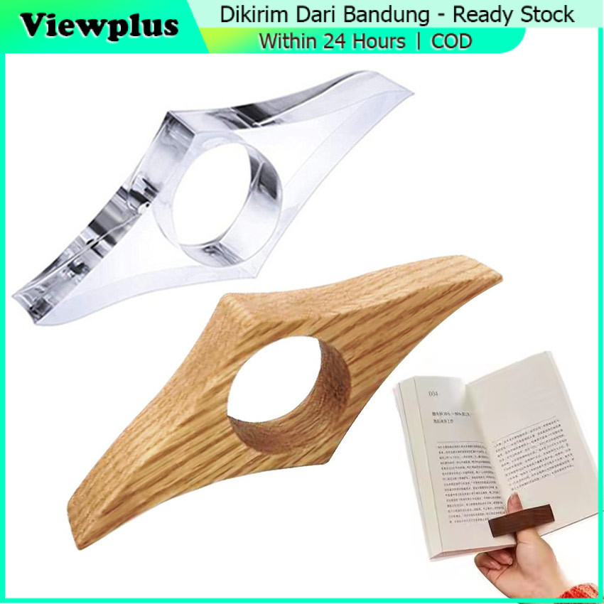 

Book Page Holder Aesthetic Wooden/Acrylic Thumb Book Reading Assistant - Penyangga Halaman Buku - Ring Book Pembatas Buku