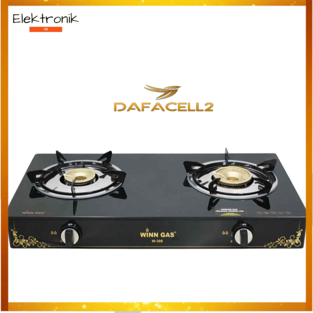 Kompor Gas 2 Tungku Kaca W399 Winn Gas
