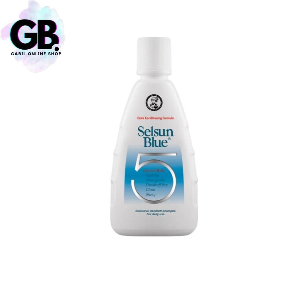 Selsun Blue 5 Exclusive Dandruff Shampoo - Sampo Perawatan Anti Shampo Ketombe Basah Tingkat Sedang 
