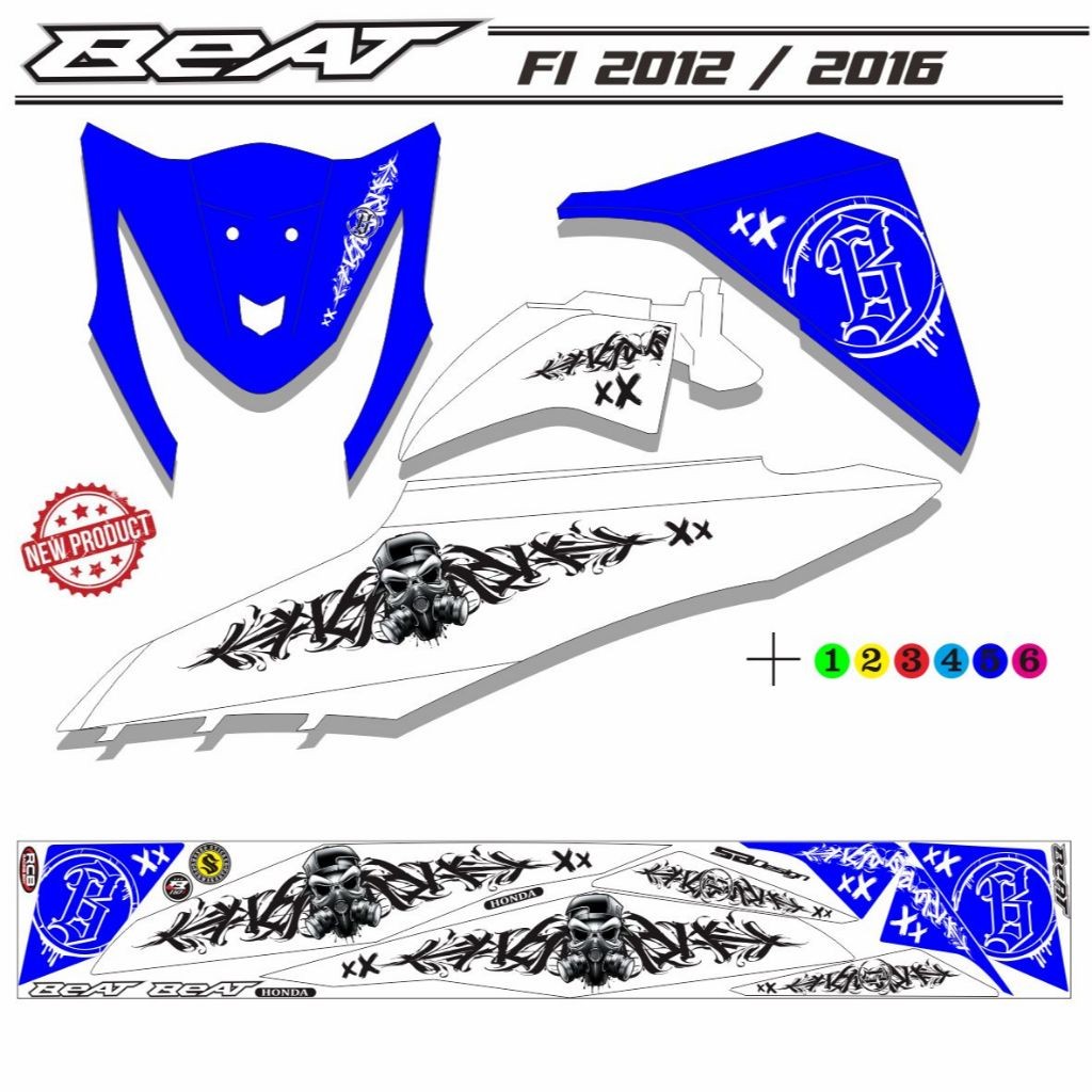 LIS STIKER MOTOR BEAT FI / STRIPING VARIASI LIS BEAT FI / VARIASI MOTIF SIMPLE TERBARU VARIASI