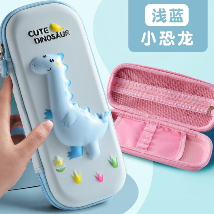 

TERBARU Tempat Pensil 3D / Pencil Case Cute Box Unicorn Kawaii Stationery - CuteDino Blue