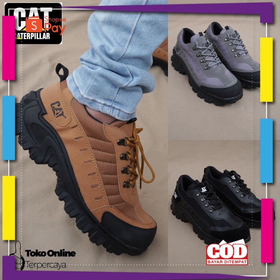 [PREMIUM ORIGINAL] Sepatu gunung pria wanita safety bisa COD/BAYAR DI TEMPAT sepatu gunung CAT BULDO