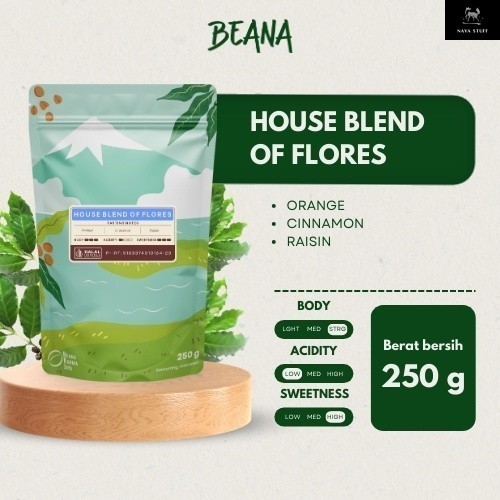 

House Blend of Flores Coffee Roasted Beans | Blend Kopi Robusta Arabica 250gr - Beana Roastery Semarang