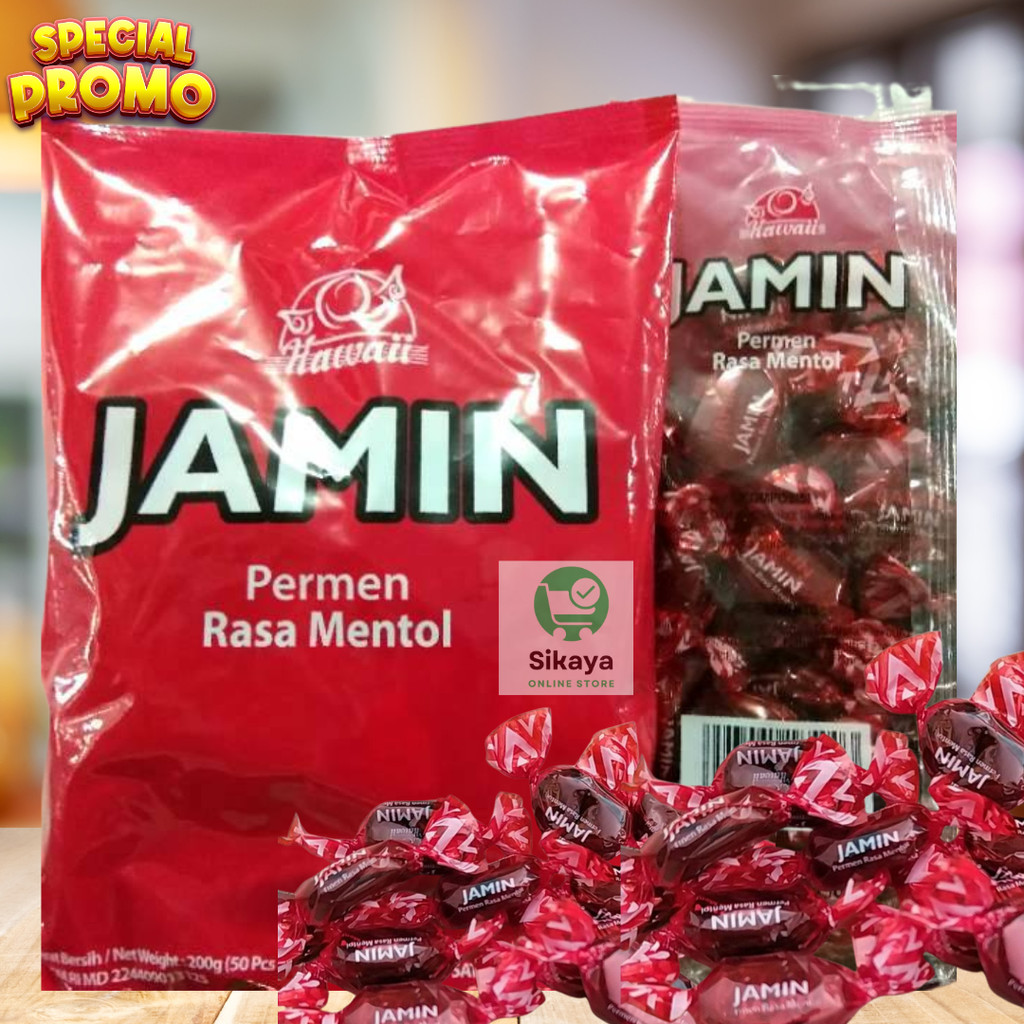 

100PCS Permen JAMIN Resep permen hacks obat batuk rasa mint khas malaysia merk jamin repack