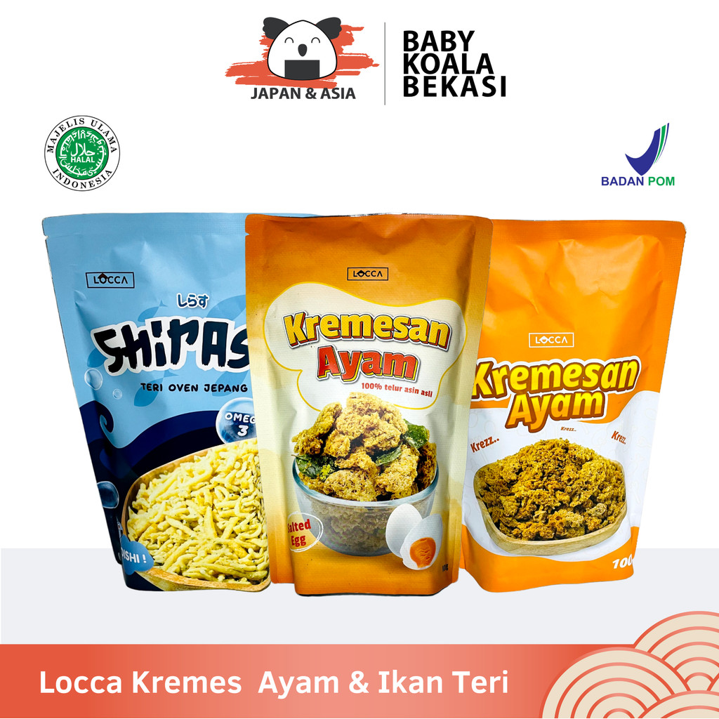 

LOCCA KREMESAN AYAM SHIRASU IKAN TERI JEPANG 100 g Halal | Snack Cemilan Anak Tanpa Pengawet - BKB