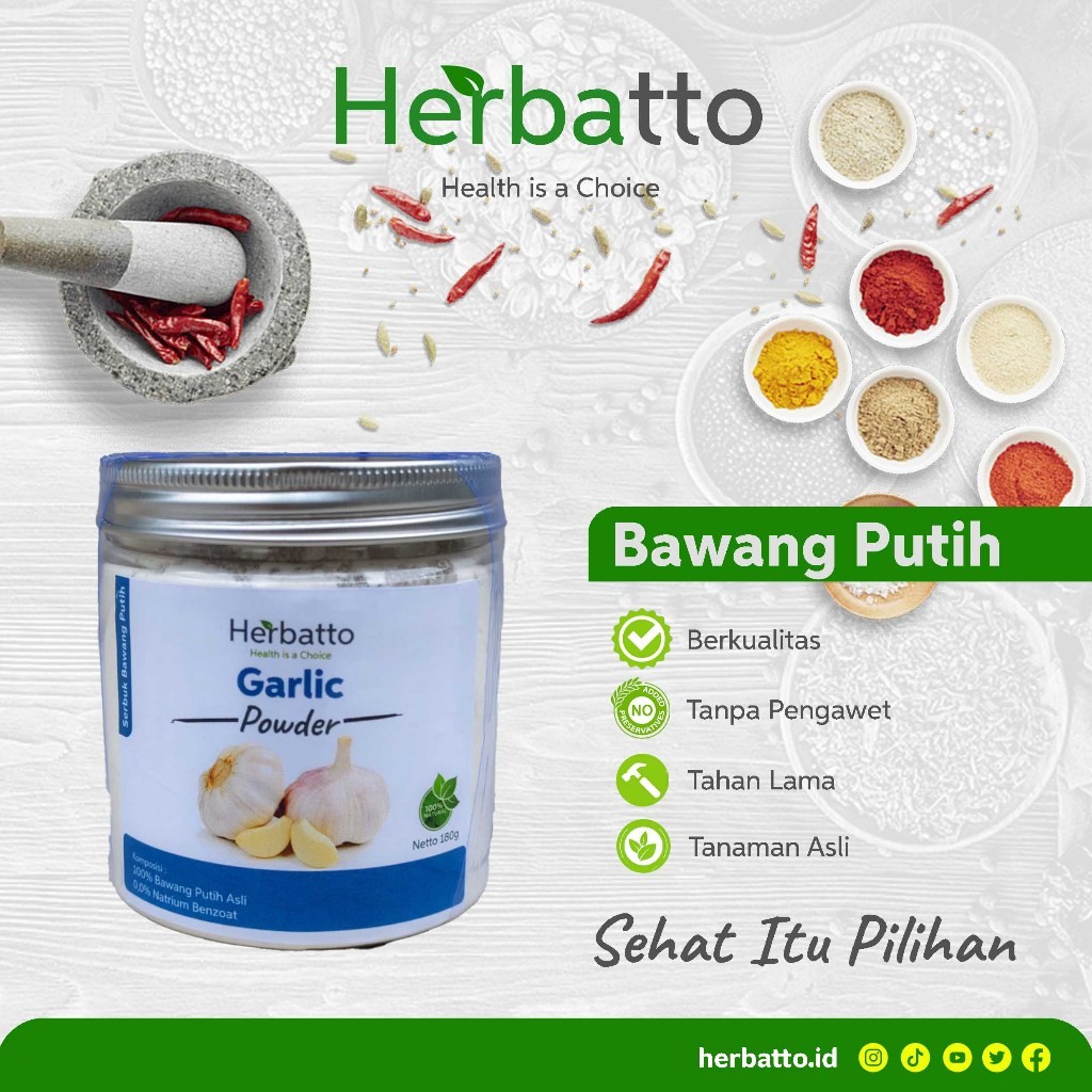 

Herbatto Bawah putih Garlic Serbuk Powder Terbaik