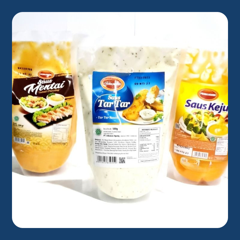 

Prima Agung Saus Keju 500gr Saus Mentai Saus Tartar