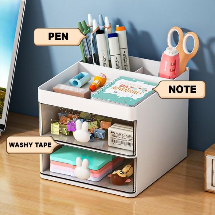 

AHHA Stationery Drawer Pen Pencil Holder Desk Organizer Desktop Rak Note Hp