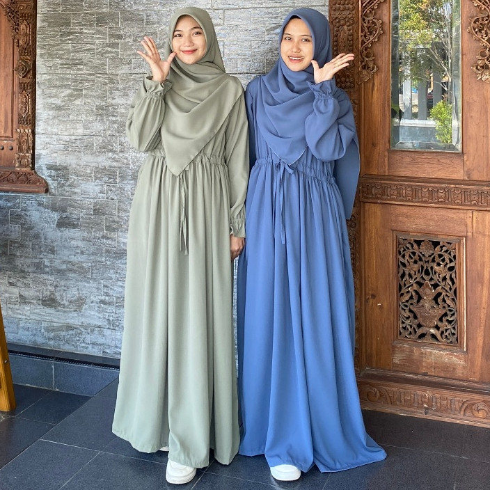 GAMIS ALEA | HIJABSHEILY WOLFIS RAYON CRINKLE PREMIUM JUMBO WANITA TERBARU