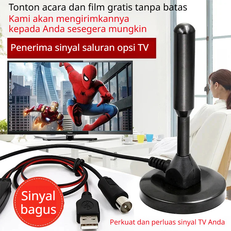 ❤️COD &GRATIS ONGKOS❤️ Penerima Sinyal TV Digital Definisi Tinggi Dalam Ruangan / Peralatan Penerima