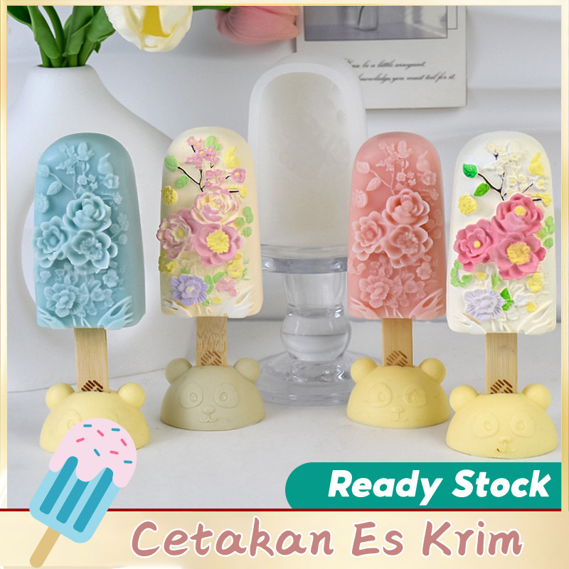 DIY Cetakan Es Krim / es krim bunga / Cetakan Silikon Es Krim
