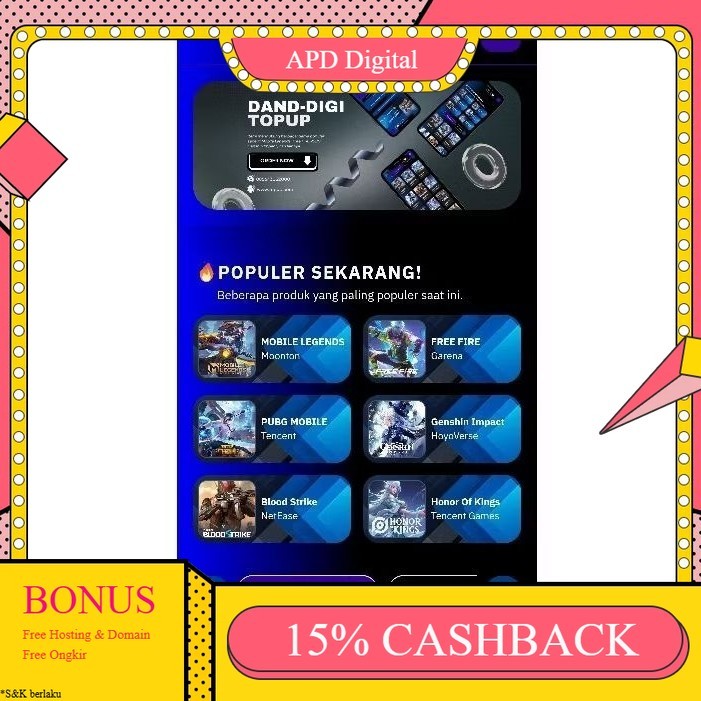 SOURCE CODE TOPUP GAME PREMIUM APD