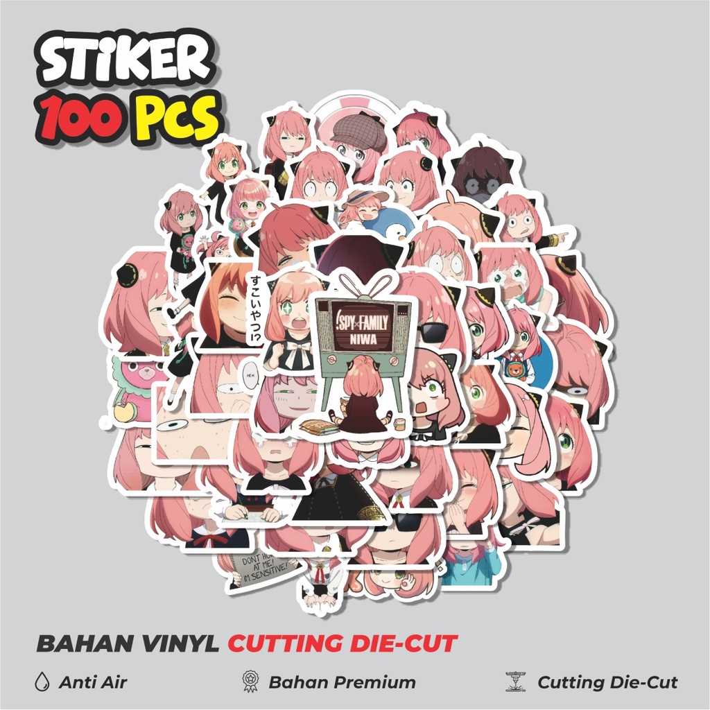 

Terbaru! 50 pcs Stiker Anime SPY X Family Versi 5 Dekorasi Lucu Kreatif untuk Notebook, Skateboard, HP