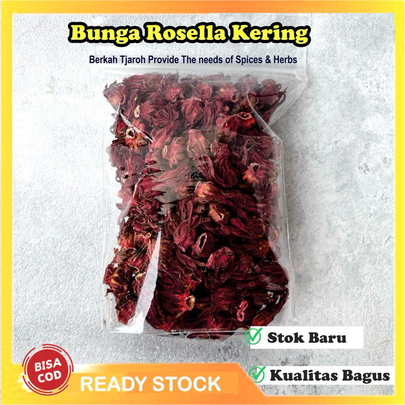 

PROMO!100 Gr Bunga Rosella Merah Kering Antioksidan TinggiREADY
