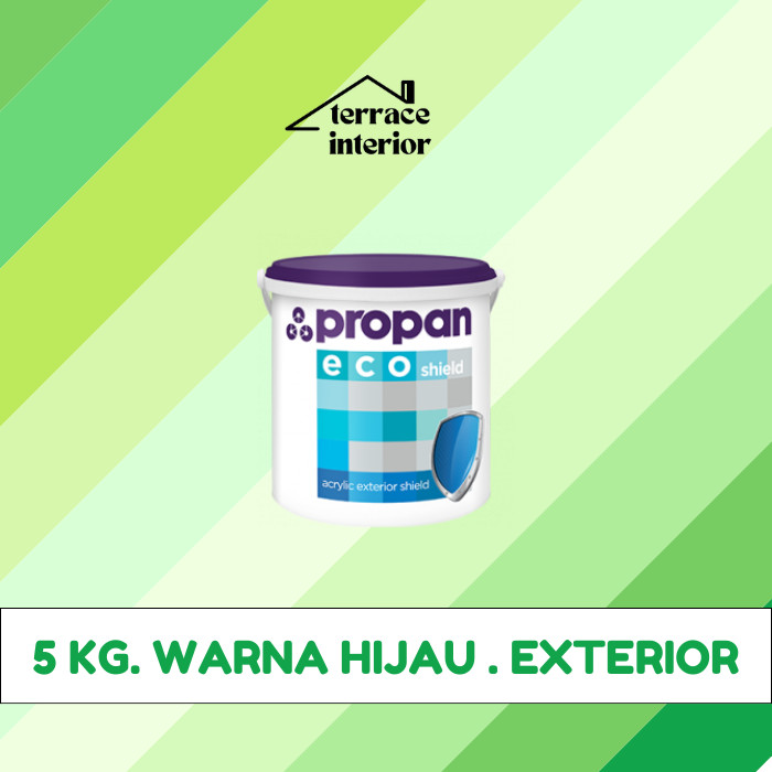 Cat Tembok Exterior Propan Eco Shield  Warna Hijau 5 Kg