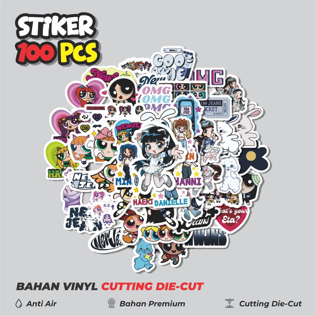 

Terbaru! 50 pcs Stiker Power Puff Girls New Jeans V1 Dekorasi Lucu Kreatif untuk Notebook, Skateboard, HP