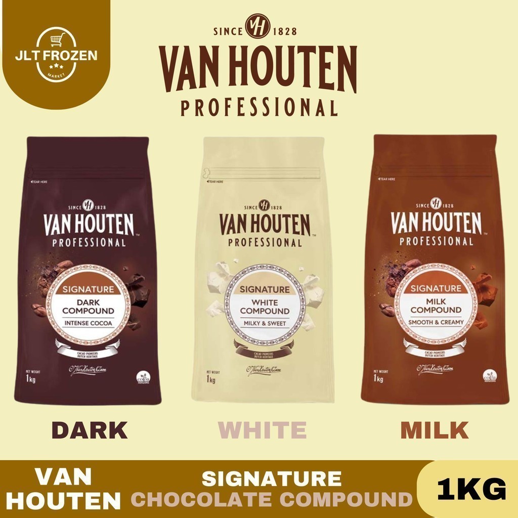 

Van Houten Professional Chocolate Compound Coin 1kg / Intense Dark Compound / Milk Compound / White Compound / Coin / Chocolate Buttons / Cokelat / Coklat