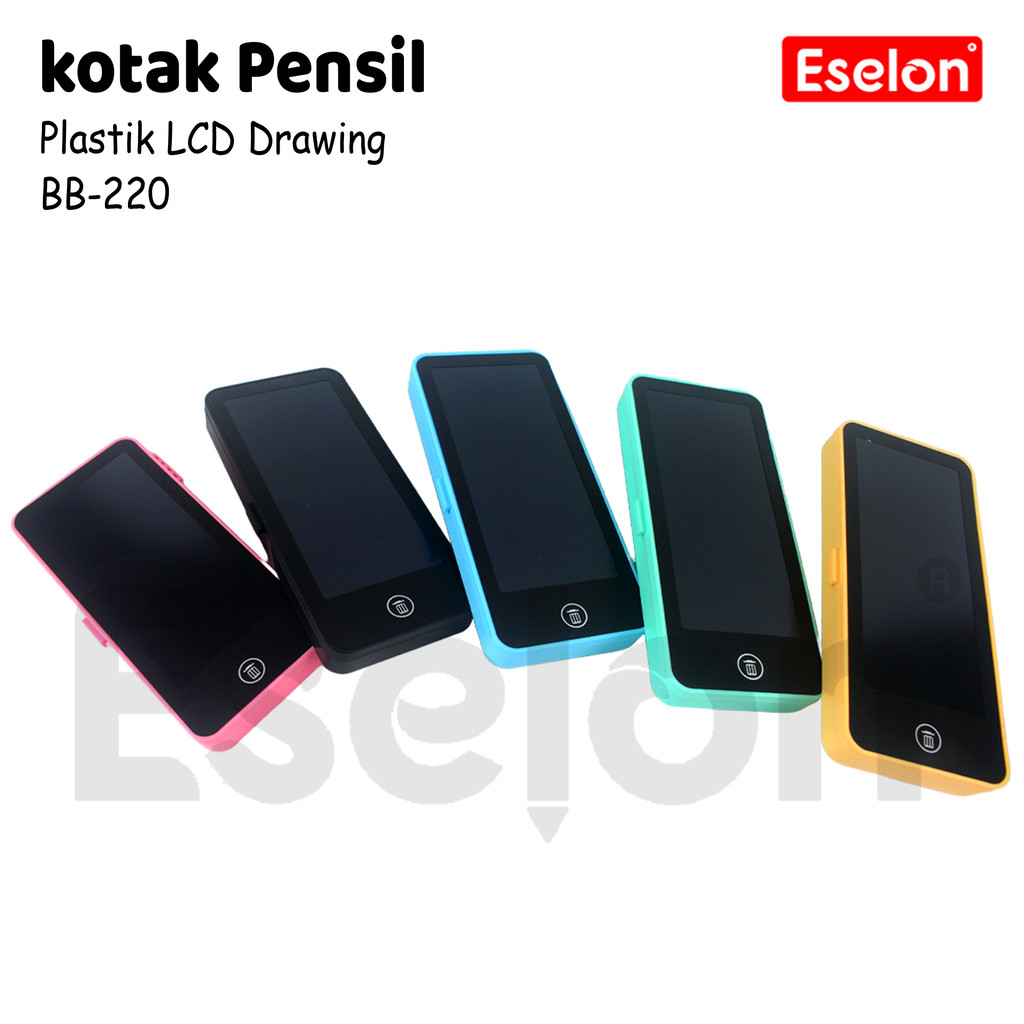 

Kotak Pensil Plastik + Mainan Drawing LCD / Tempat Pensil 2IN1/ Papan Tulis anak