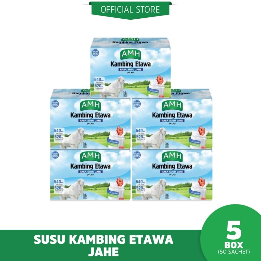 

AMH Susu Kambing Etawa Variant Jahe - Bundling (5 Box)