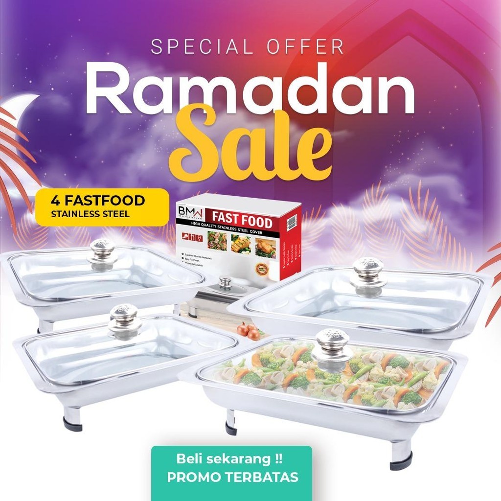

Paket Combo Hemat 4set Panci Prasmanan Tutup Full Kaca stainless Steel
