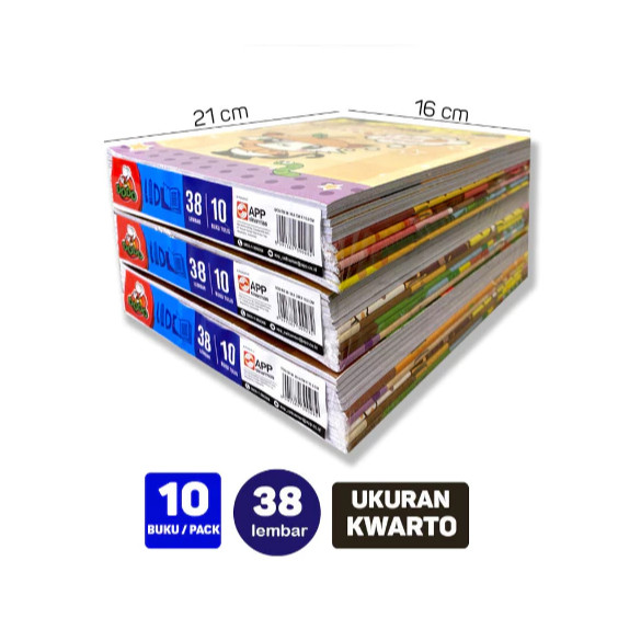 

1 Pack ( 10 Pcs ) Si DODO by SIDU - Buku Tulis 38 Lembar By Sidu
