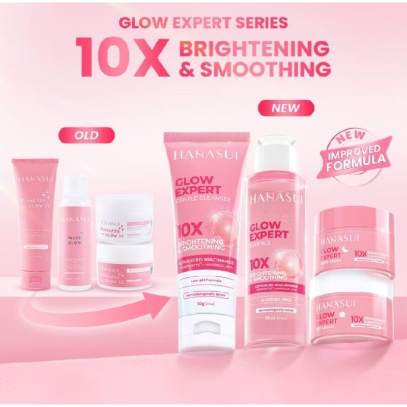 REDBERRY ️ HANASUI Paket Glow Expert | Paket Flawless | Brightening | Lengkap dengan serum