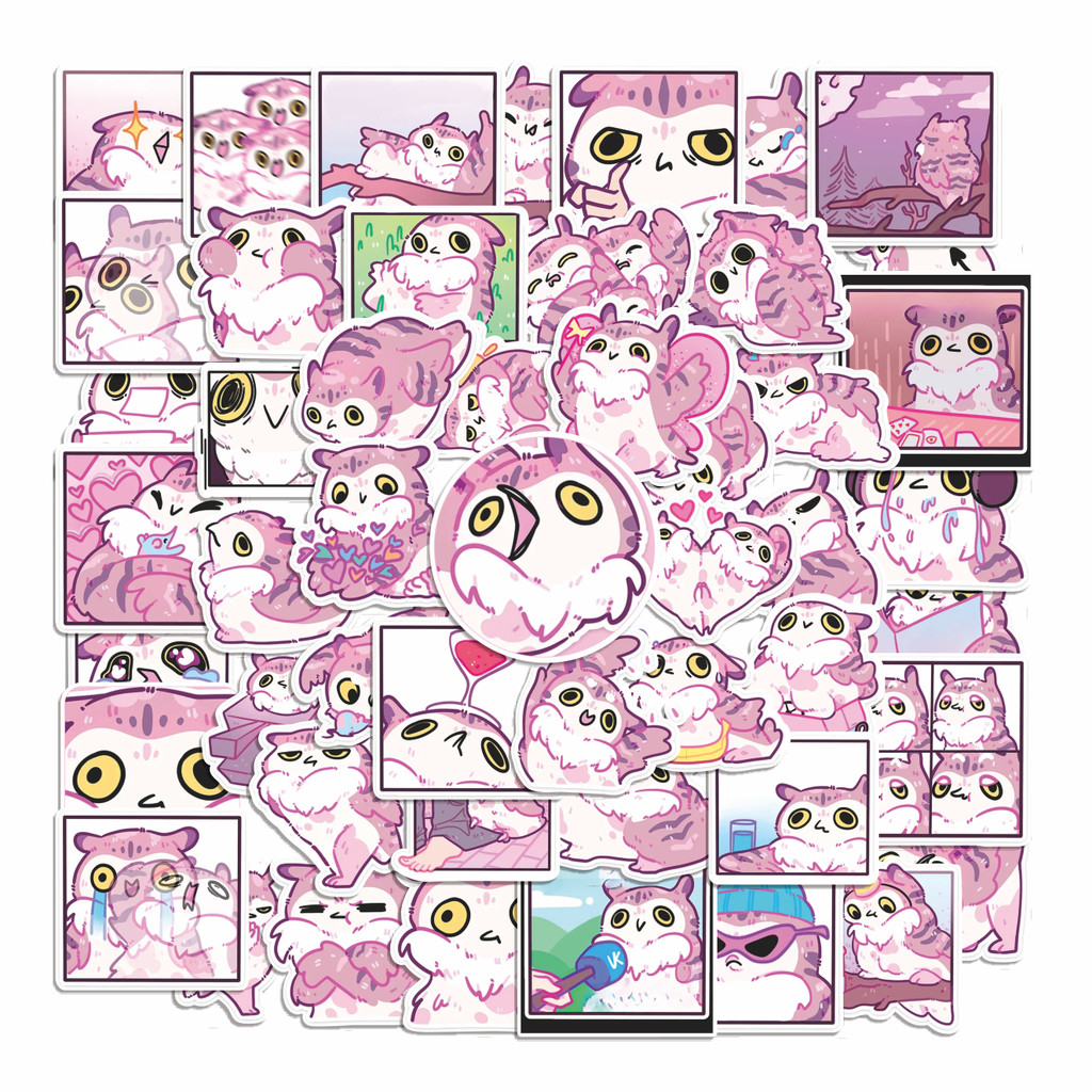 

COD 50 Pcs Stiker SAVA THE PURPLE OWL Lucu Anti Air Untuk Dekorasi Notebook Sepeda Skateboard Handphone DIY